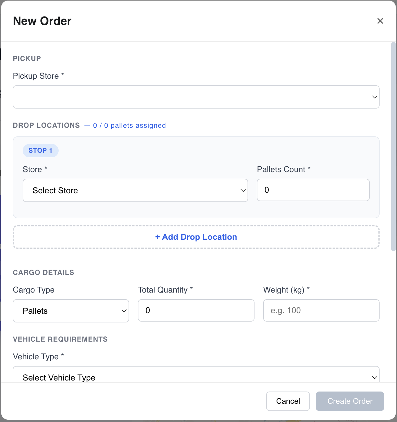 Create Booking Modal